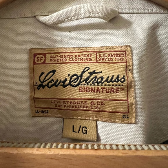 Levi Strauss Signature relaxed fit trucker jacket in beige. Size L - Picture 5 of 5
